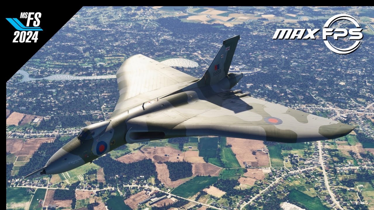 MSFS2024 | Avro Vulcan | Brussels to Frankfurt | FSRealistic | Max Settings | Max FPS 