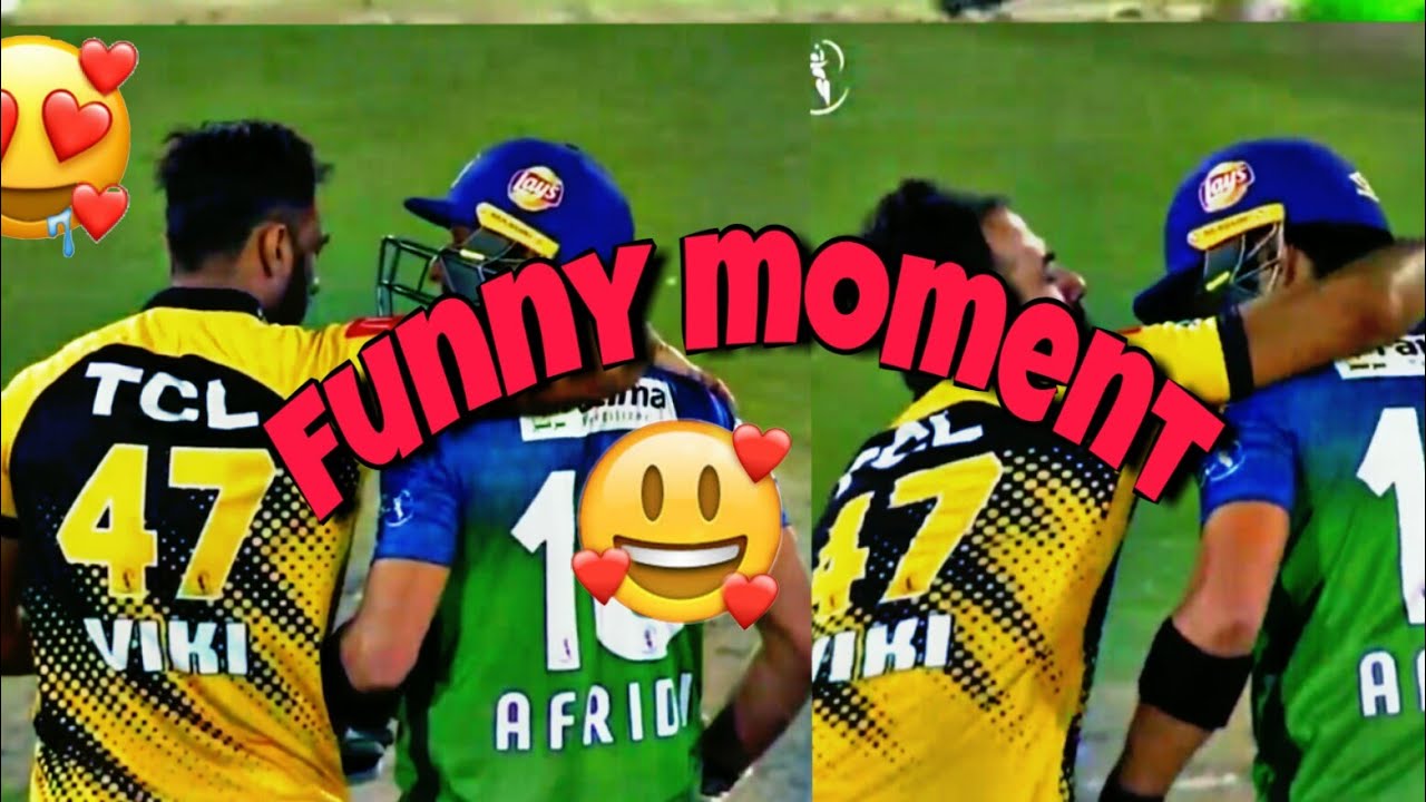 Sixes and funny moment/ Shahid Afridi and wahab Riaz/ 2020.