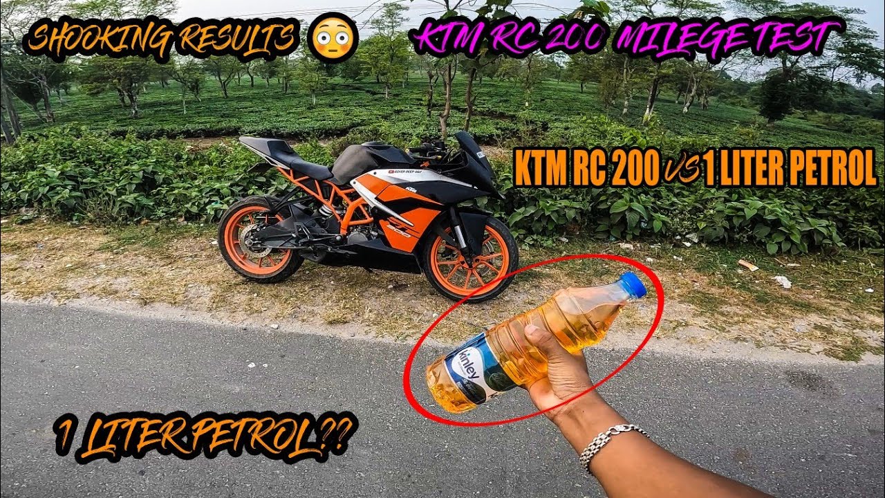 Ktm rc 200 bs4 mileage test | Ktm rc 200 vs 1 liter petrol | Shooking result 😱