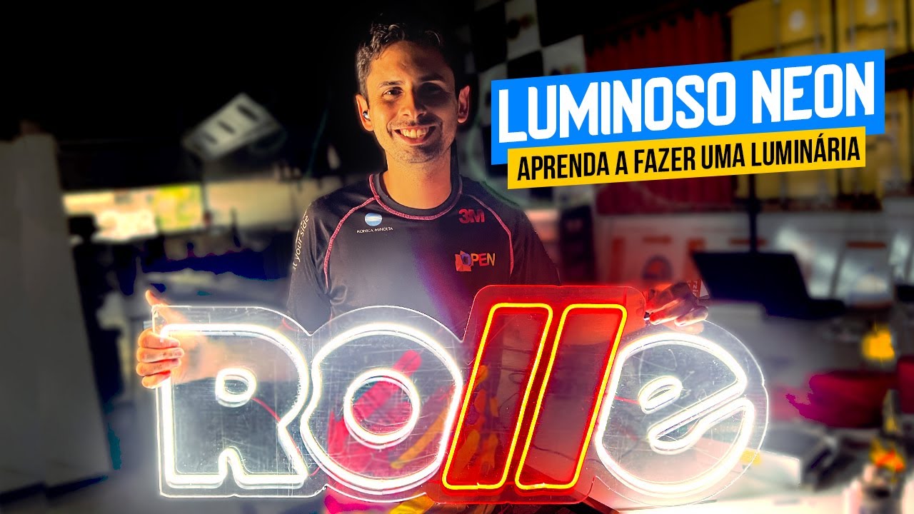 COMO FAZER LUMINOSO LETREIRO LOGO NEON LED