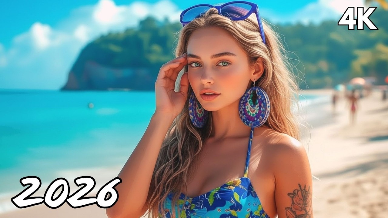 Midnight Tropical Breeze 🌴 Deep House Relaxation 4K UHD 2026 | Calm Relaxing