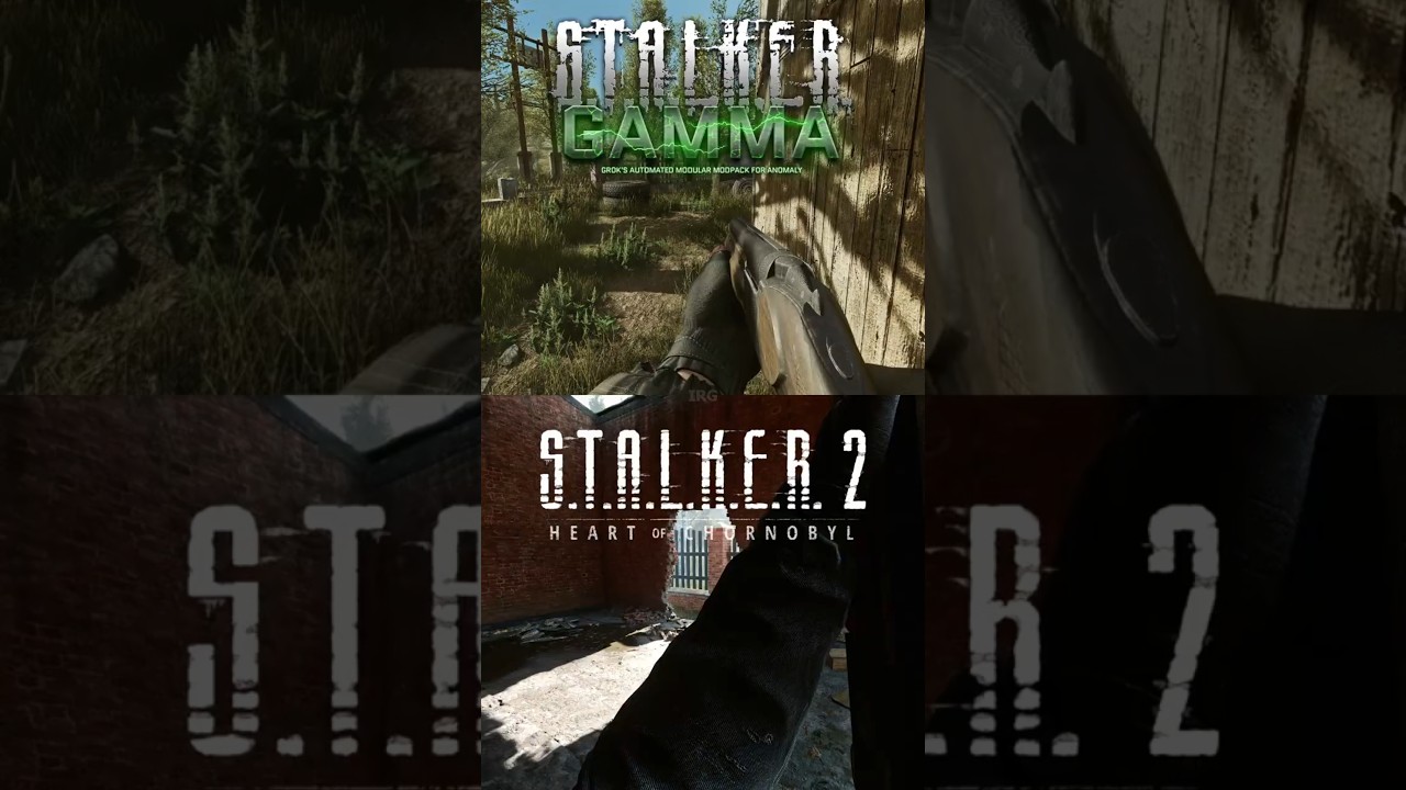 STALKER Gunfight Comparison #shorts #stalker2 #stalkeranomaly #gaming