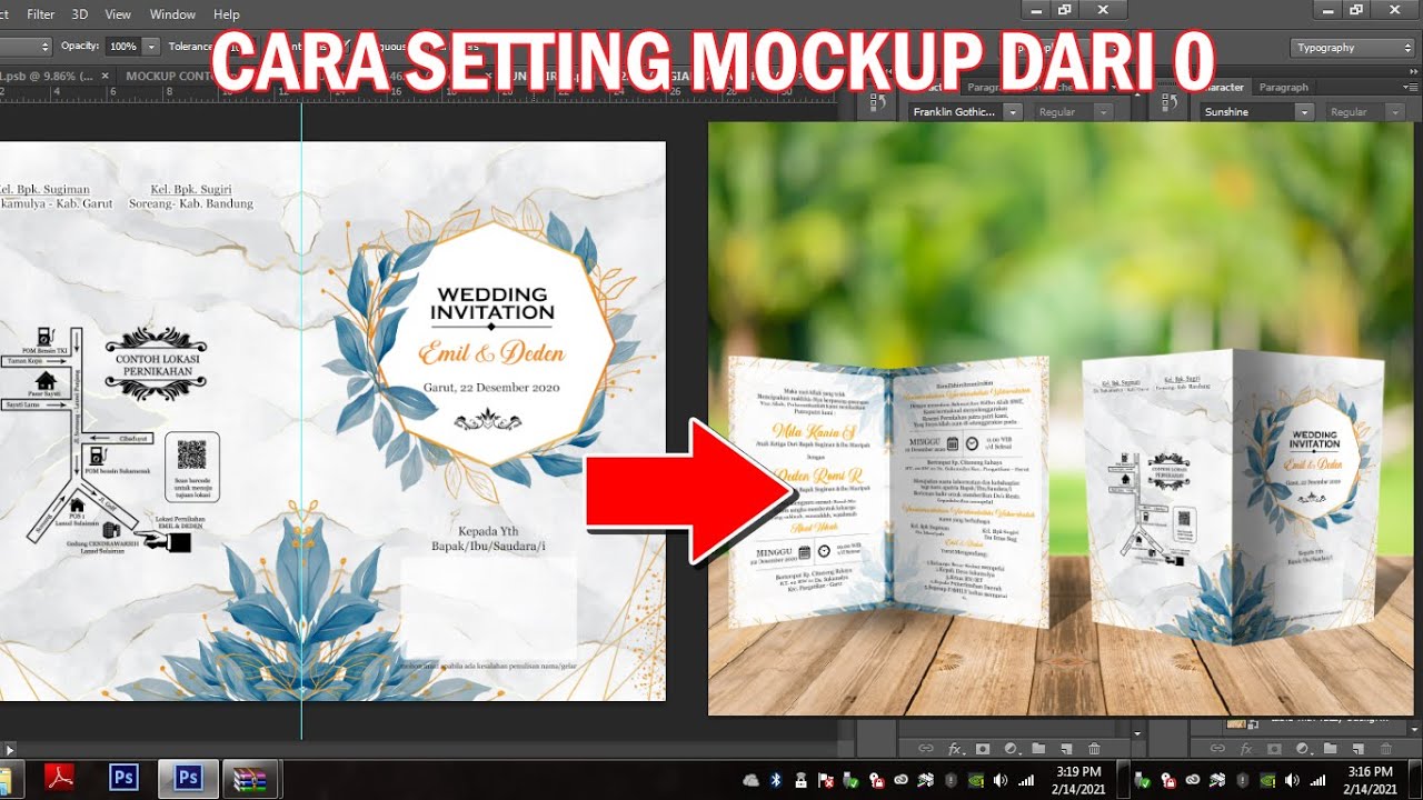 cara dasar membuat mockup undngan dari awal