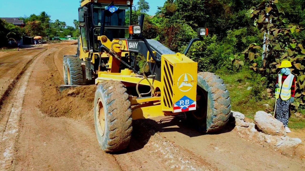 Grader Machinery Efficiency Road Construction Foundation Preparation