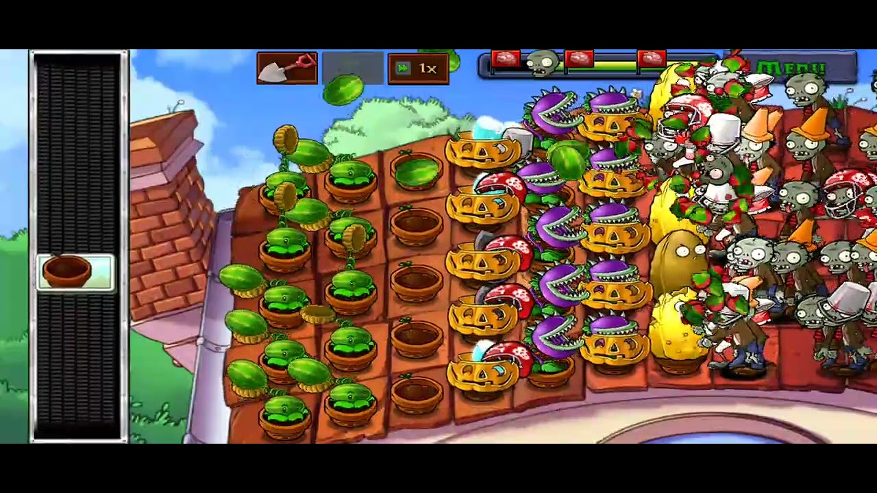 Pvz 1 mini game column like you see 'em only used 1 jalapeno,so hard 😱