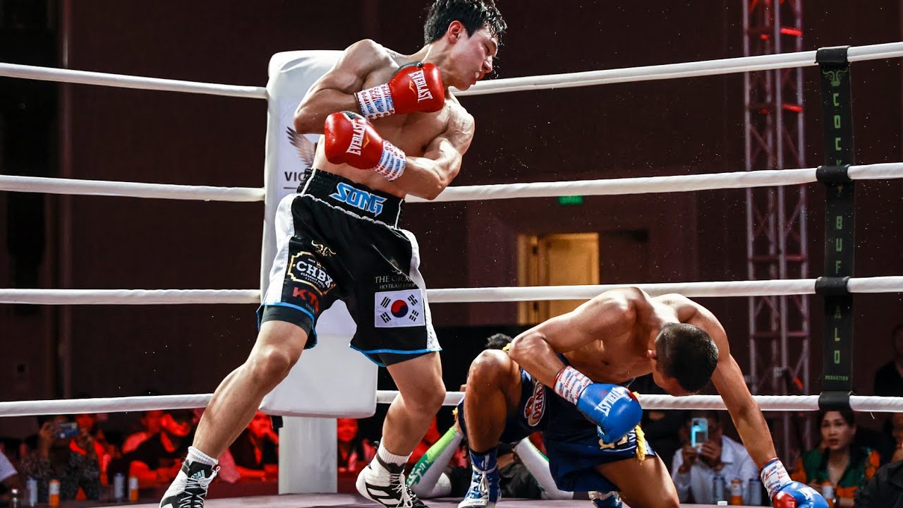 WBO ORIENTAL YOUTH CHAMPION 1st defense Song Chan ho 3R TKO 송찬호 방어전 승 VIETNAM @COCKYBUFFALOTV