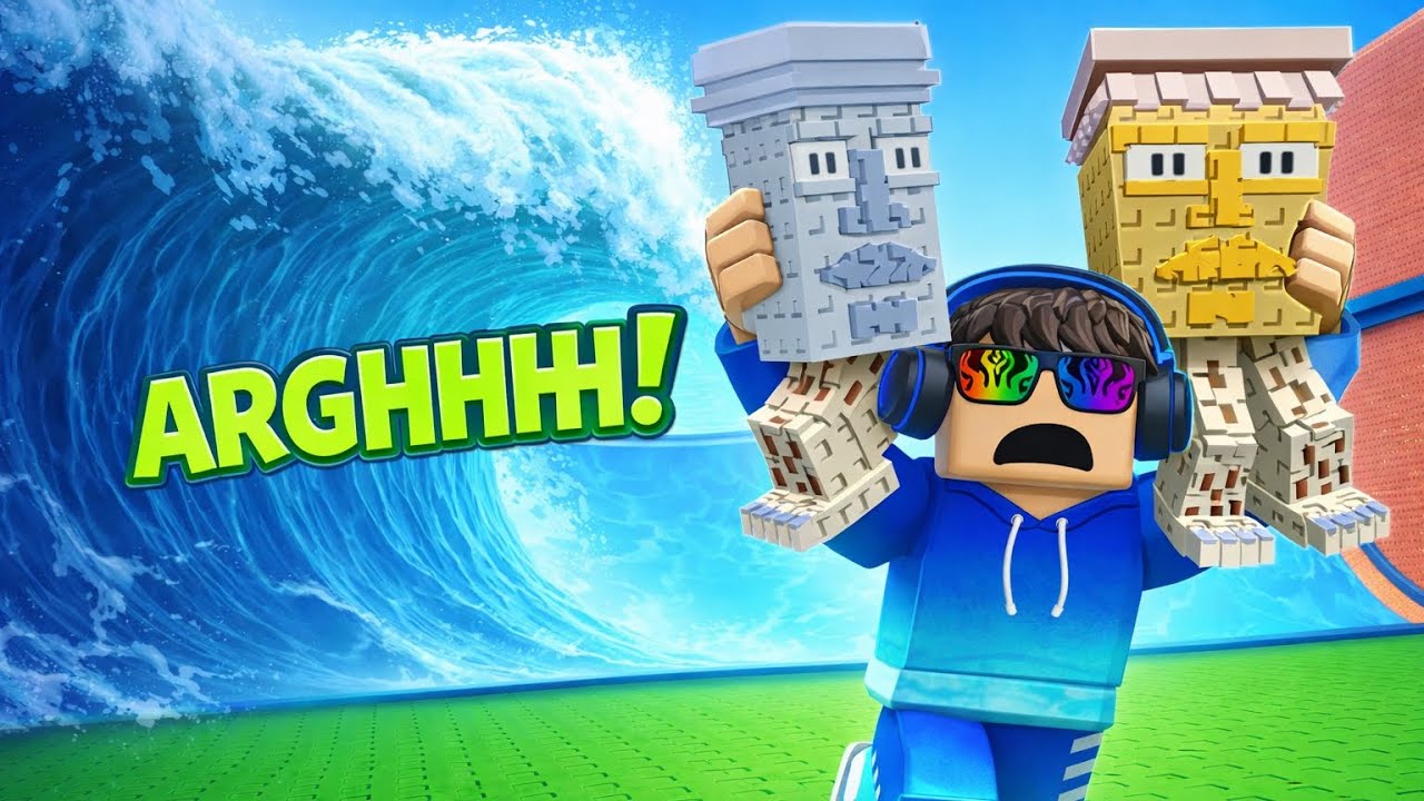 Running from a Tsunami for Brainrot in Roblox!!