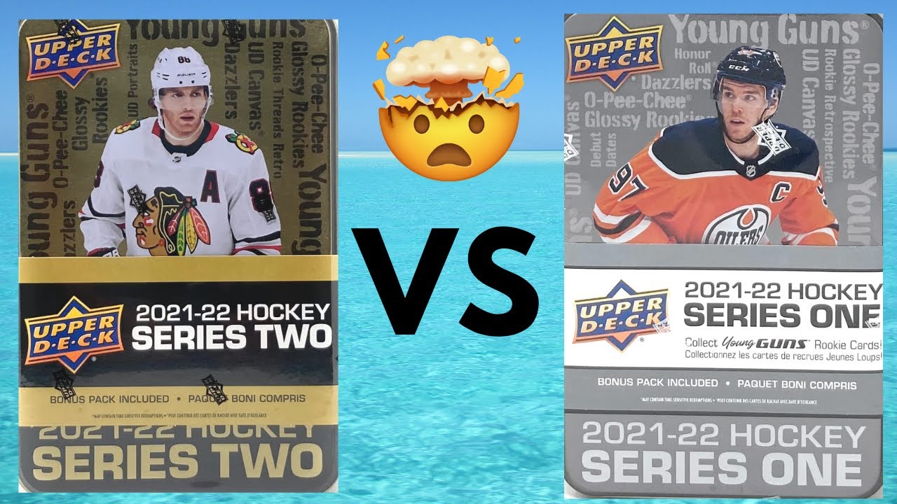 4 YOUNG GUNS IN 1 TIN! 2021-22 UPPER DECK SERIES 1 AND SERIES 2 TIN BREAK BATTLE!!