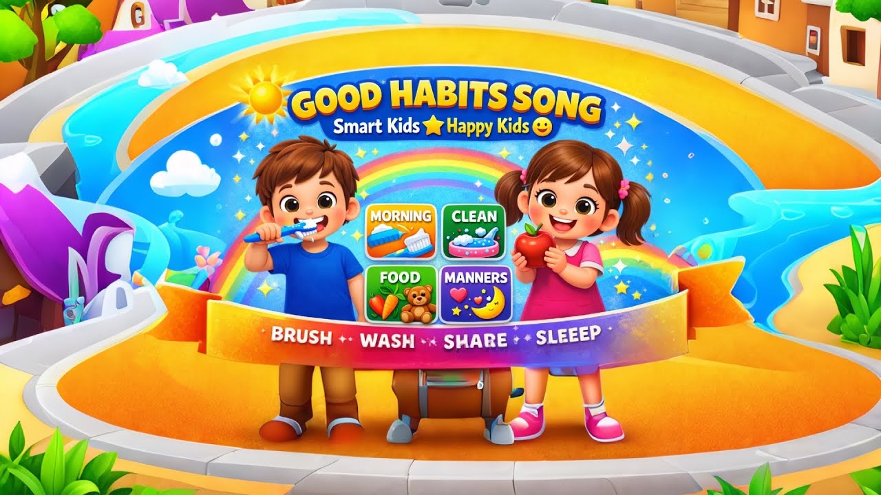Good Habits Song for Kids | Daily Routine Song | Healthy Habits Nursery Rhyme 🎵#trending #viral 