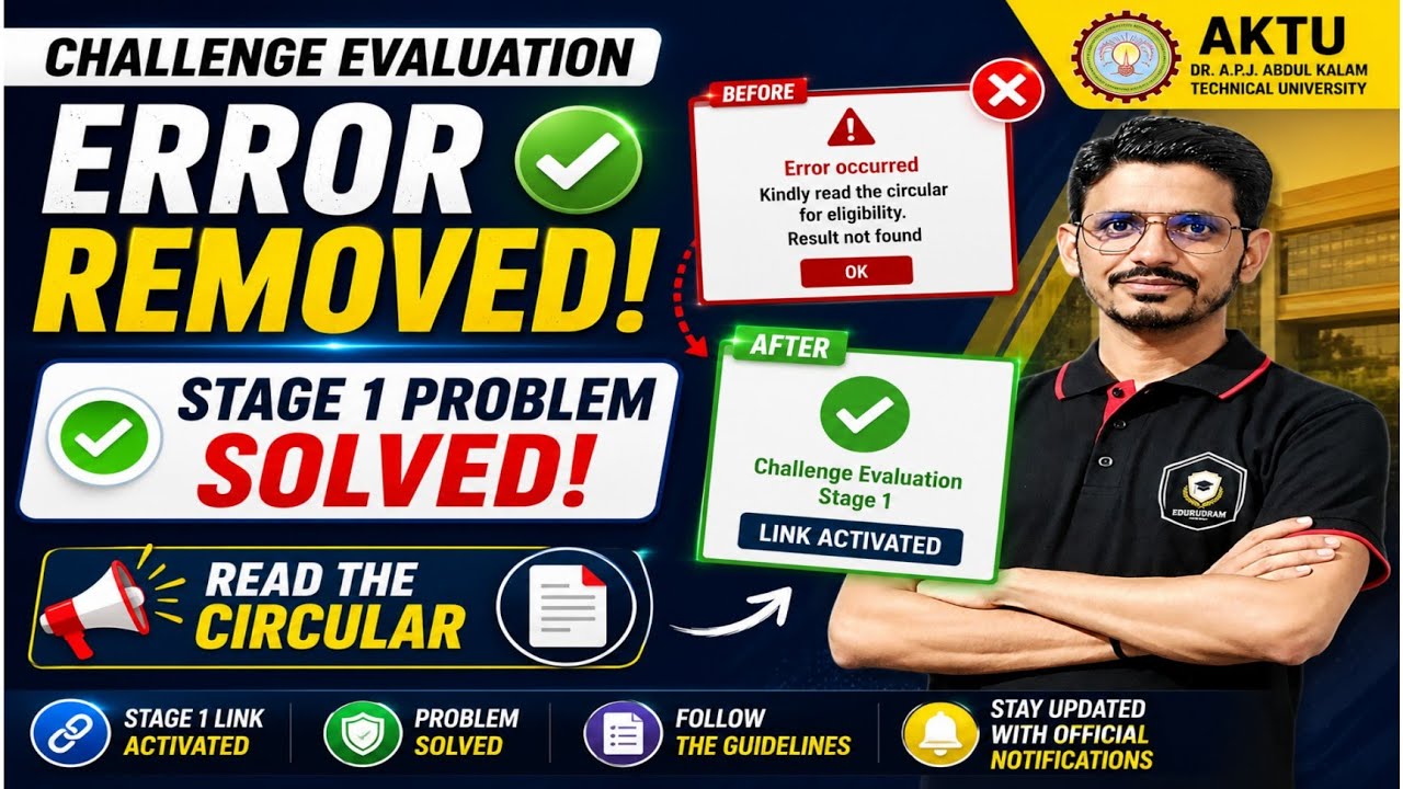 Challenge Evaluation Error Removed | Challenge Evaluation Stage 1 Problem Solved | Read the circular