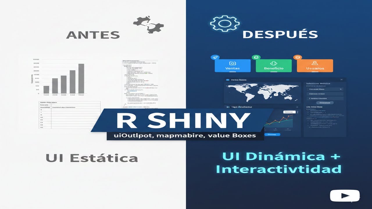 Cómo crear dashboards dinámicos en R Shiny: uiOutput, mapLibre y value Boxes