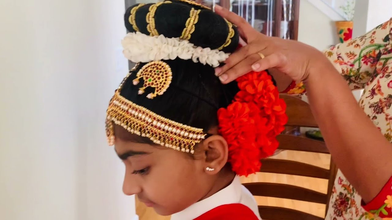 Hair Tutorial for Kuchipudi Dance