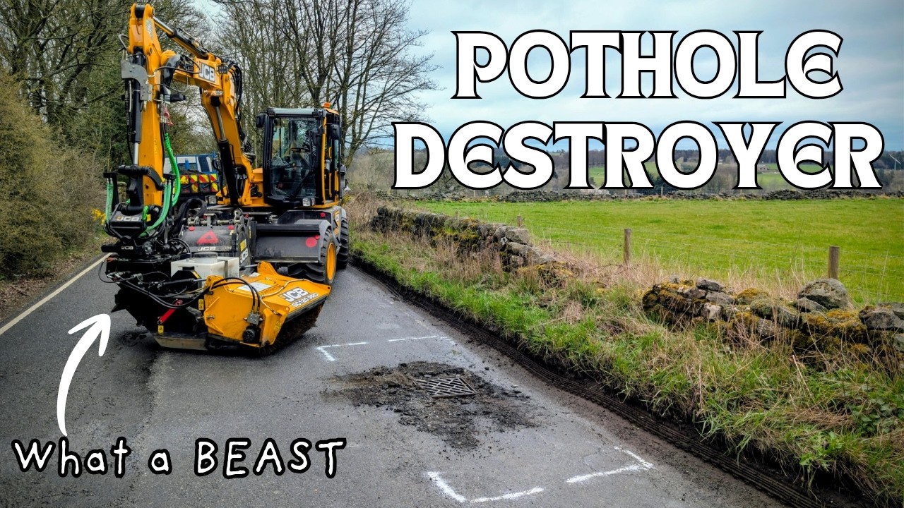 JCB Pothole Pro &mdash; это настоящий зверь! (Революционная машина для ремонта дорог)