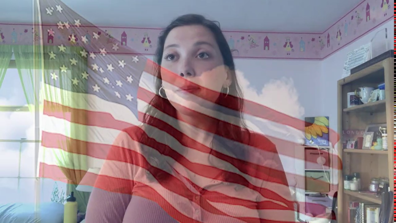 Jessie Gray sings the National Anthem