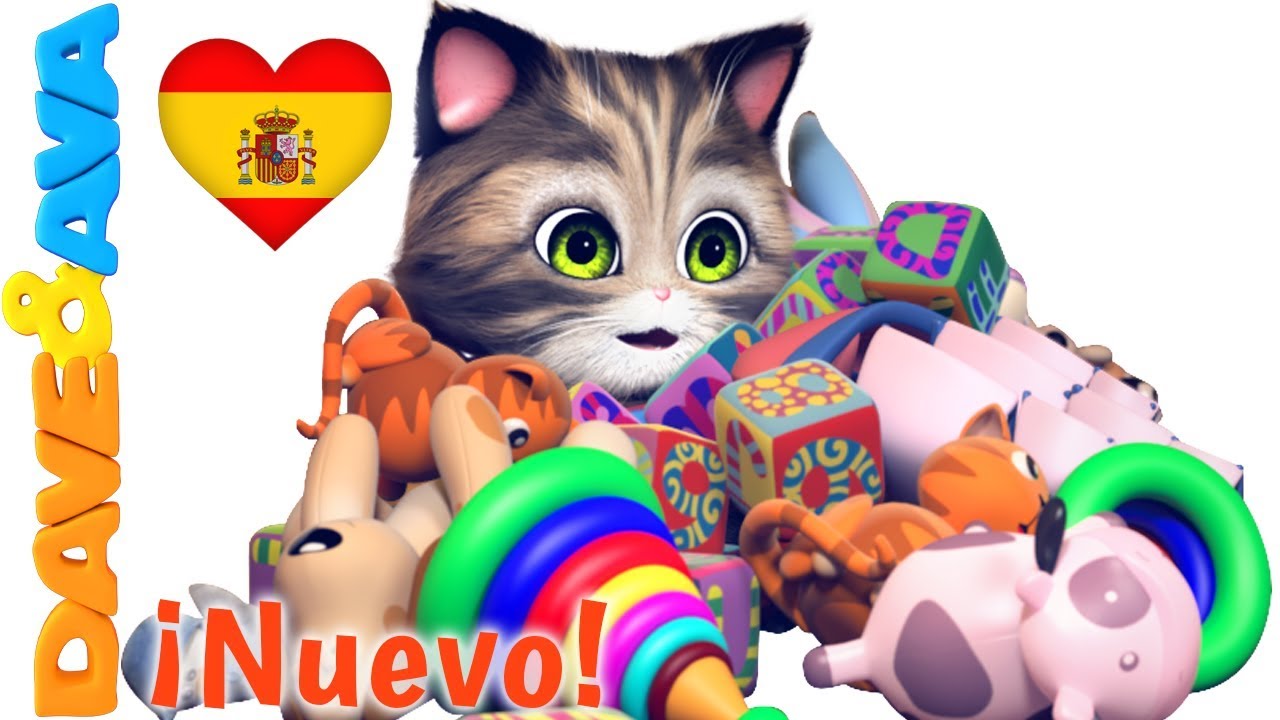 🐱  Diez en la cama  | Canciones para Niños y Canciones para Bebés de Dave y Ava 🐱