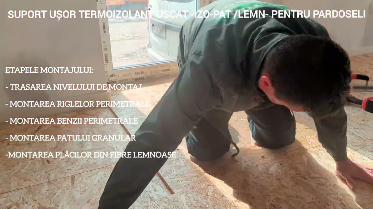 SAPA USCATA TERMOIZOLANTA - SUPORT  UȘOR TERMOIZOLANT  USCAT-IZO-PAT / LEMN - PENTRU PARDOSELI