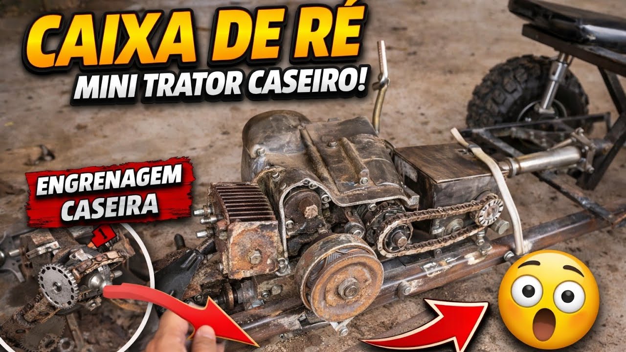 Mini trator caseiro: montagem completa da transmissão e suspensão