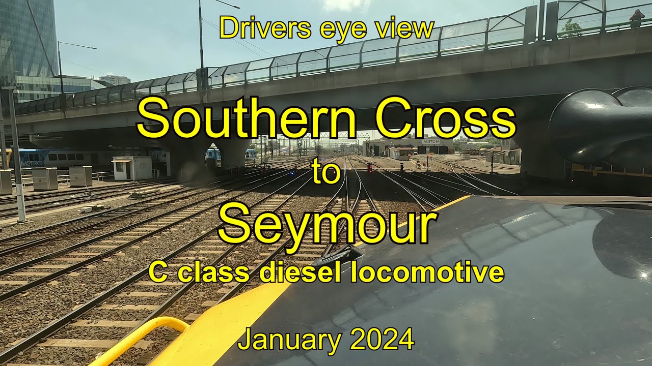 Drivers eye view, Southern Cross to Seymour, SG, C class, Jan 2024