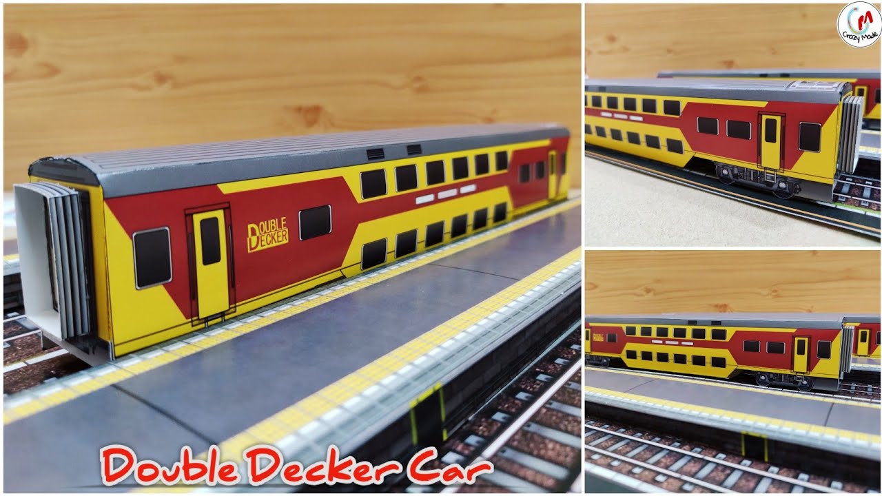 Indian Train Models | Indian Railways | How To Make Paper Train coaches - LHB Double Decker