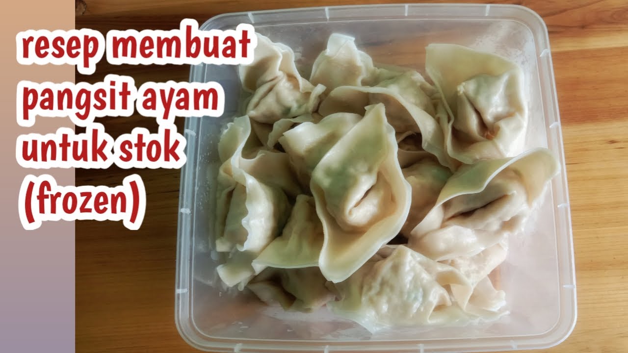 resep pangsit ayam stok (frozen)
