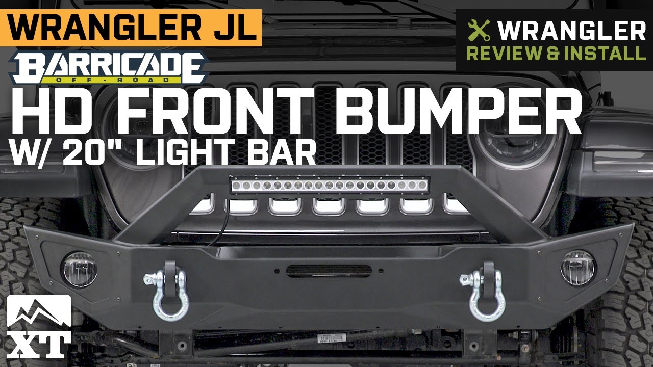 Jeep Wrangler JL Barricade HD Front Bumper w/ 20 in. Light Bar Review & Install