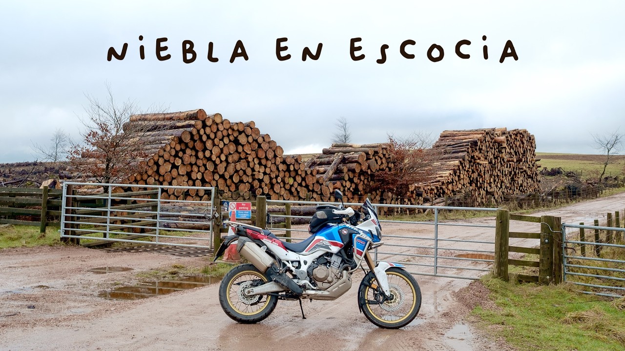 Rodando mi AFRICA TWIN bajo la niebla de Escocia 