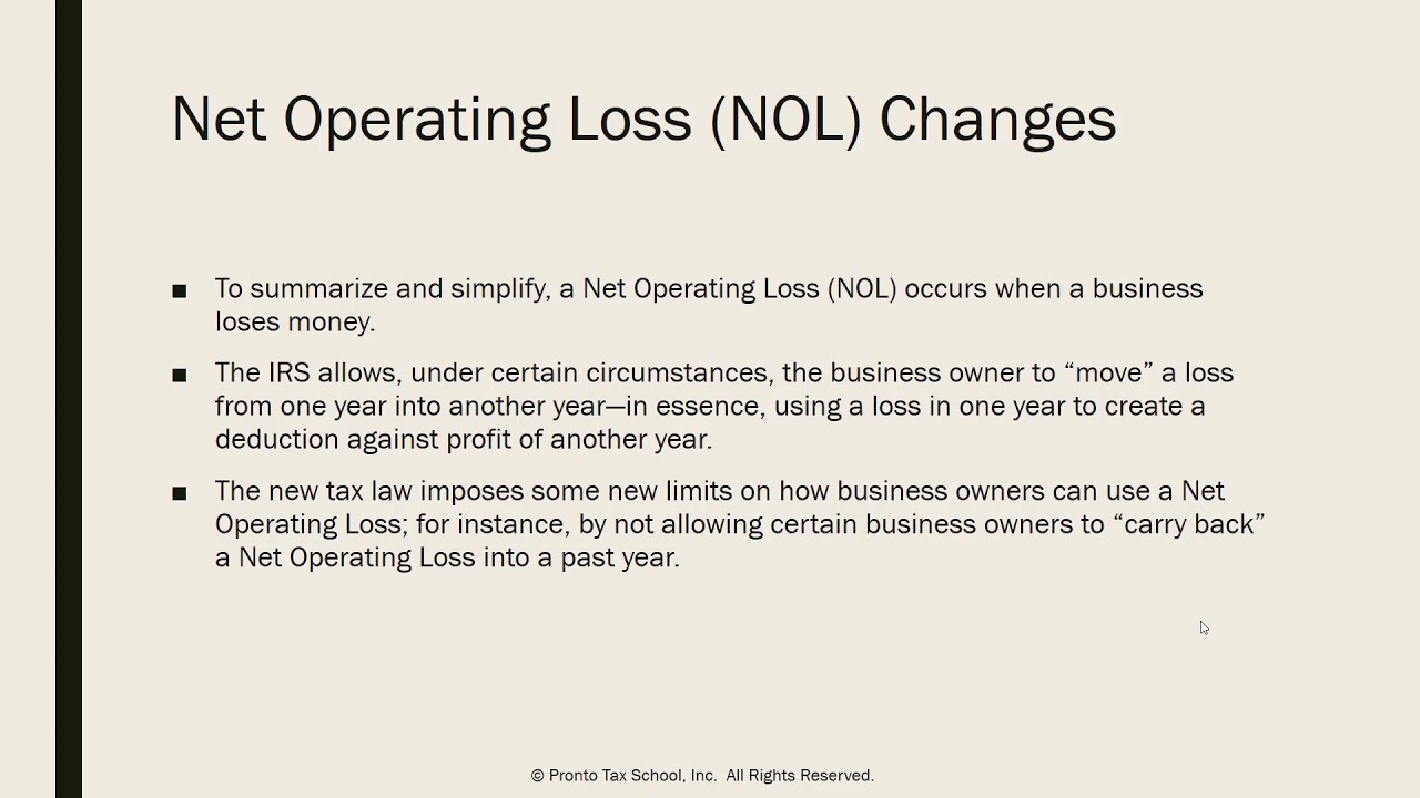 What is a Net Operating Loss (NOL)?