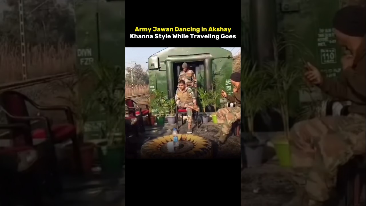 Army Jawan Dancing in Akshay Khanna Style While Traveling Goes Viral 🪖🫡🇮🇳 #army #shorts #ytshorts