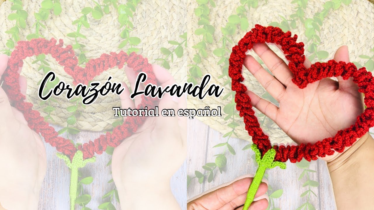 Corazon Lavanda | Tutorial | Bouquete | Crochetjael