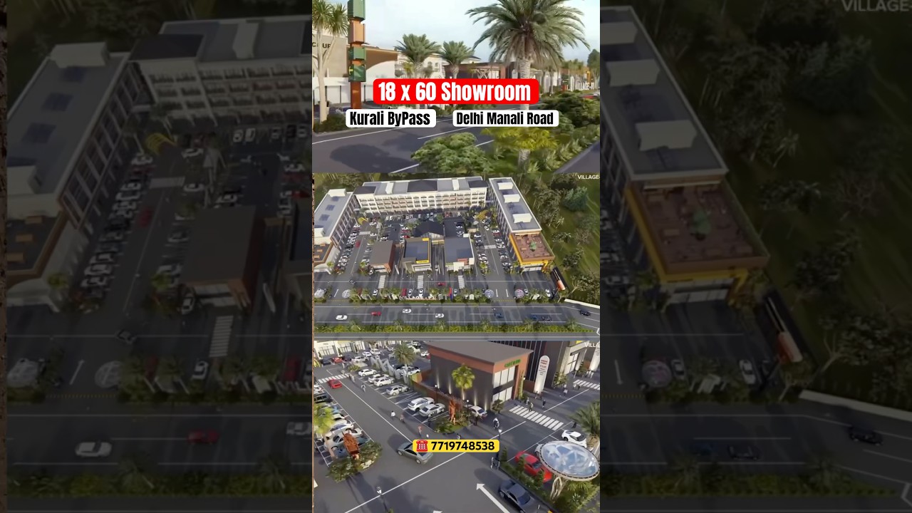 7500 Per Sqft Investment with 30k Rental | 18x60 Showroom On Kurali Road - Delhi Manali Highway