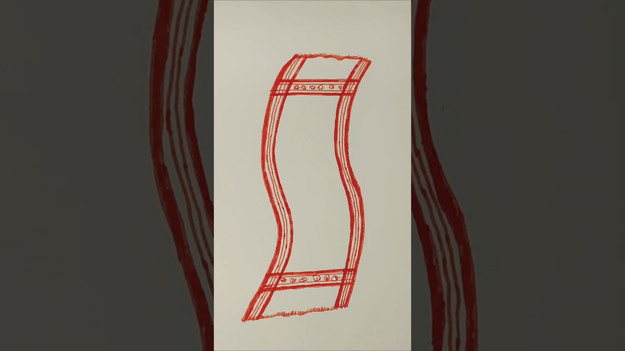 How to draw Assamese gamusa ||  #bihu #gamusa #assameseculture #assamese #traditionalart #art