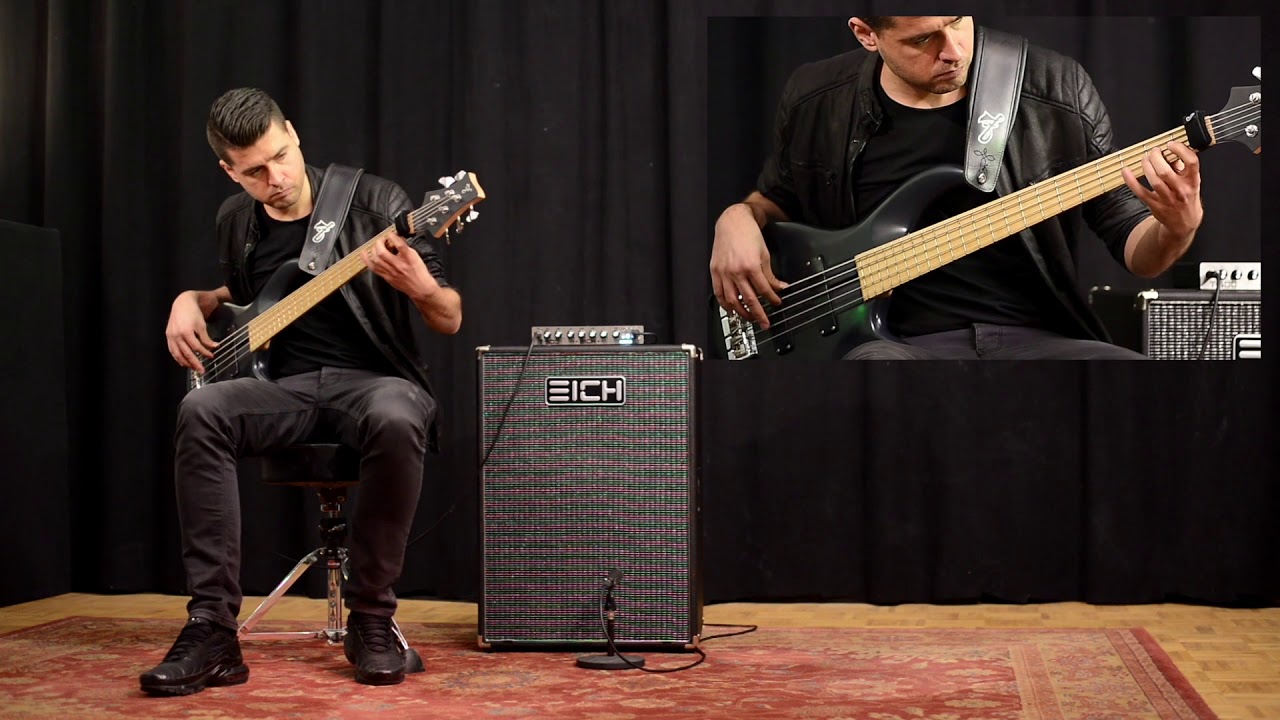 Eich Amplification 212M Cabinet + T-500 Bass Amp demo with Daniel van der Molen