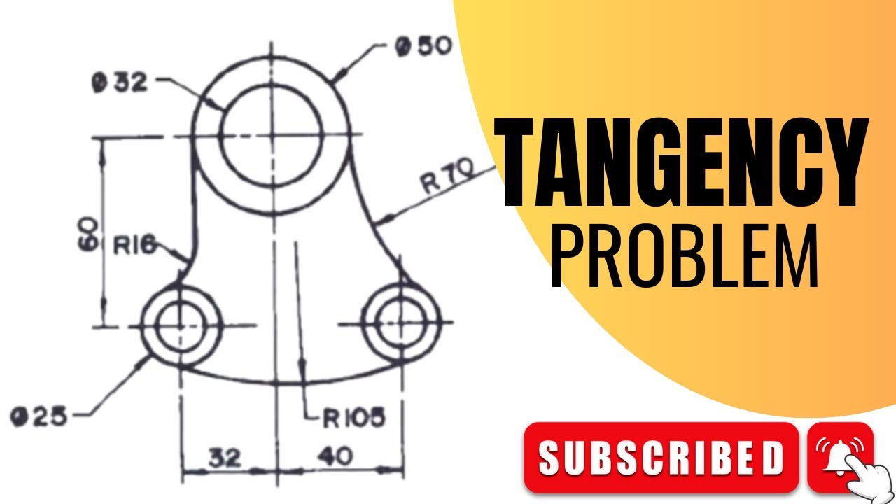 Tangency engineering drawing || technical drawing