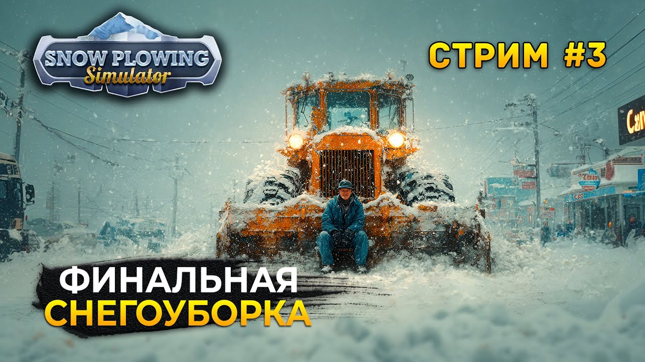 Стрим Snow Plowing Simulator #3 - Финальная Снегоуборка. Симулятор Снегоуборки Дорог