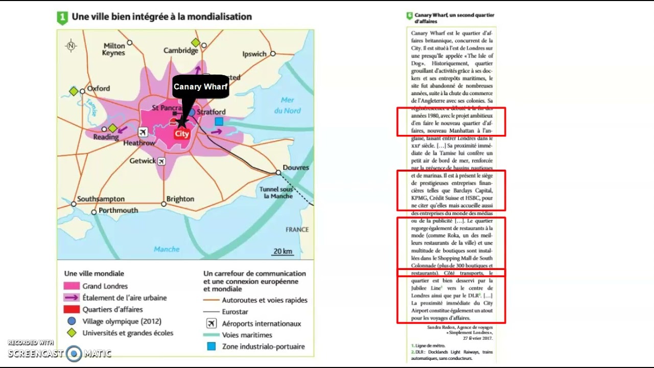 SE Première technologique - Londres, une métropole de rang mondial