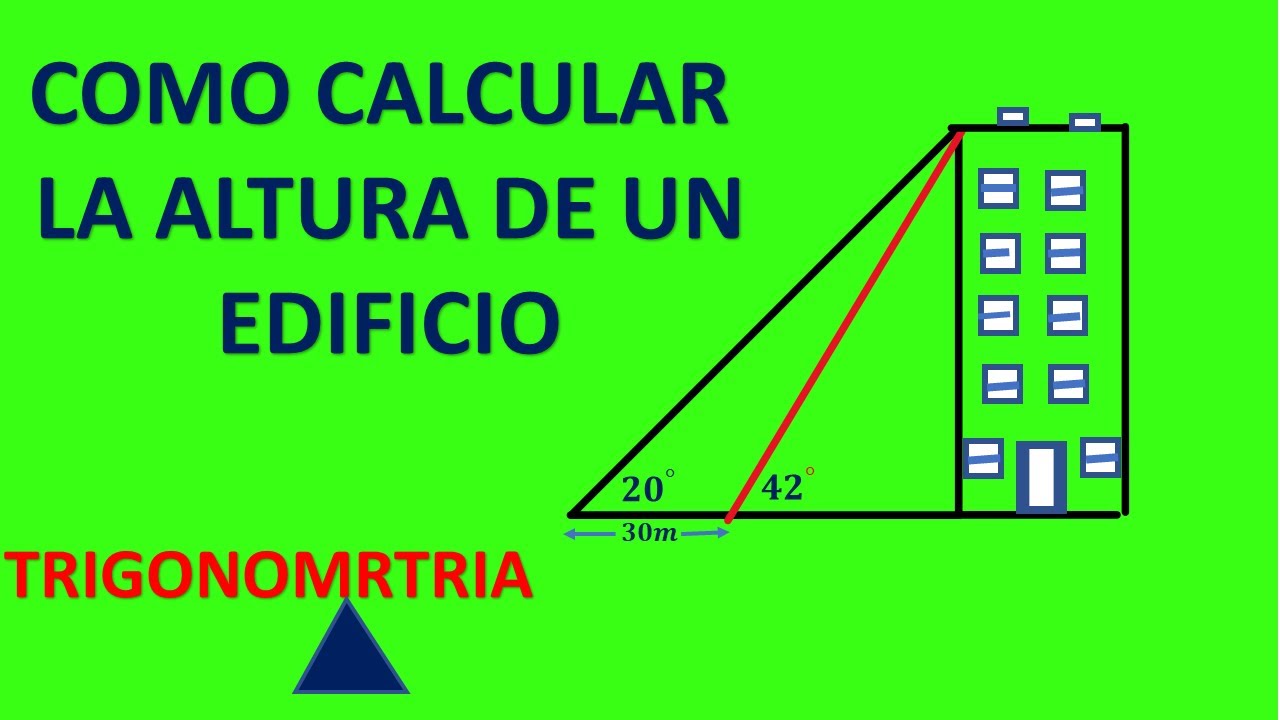 CALCULAR LA ALTURA DE UNA TORRE (PROBLEMA DE TRIGONOMETRIA)
