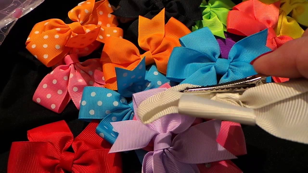 Acediscoball 20PCS Girls Ribbon Hair Bow Alligator Clip on Amazon