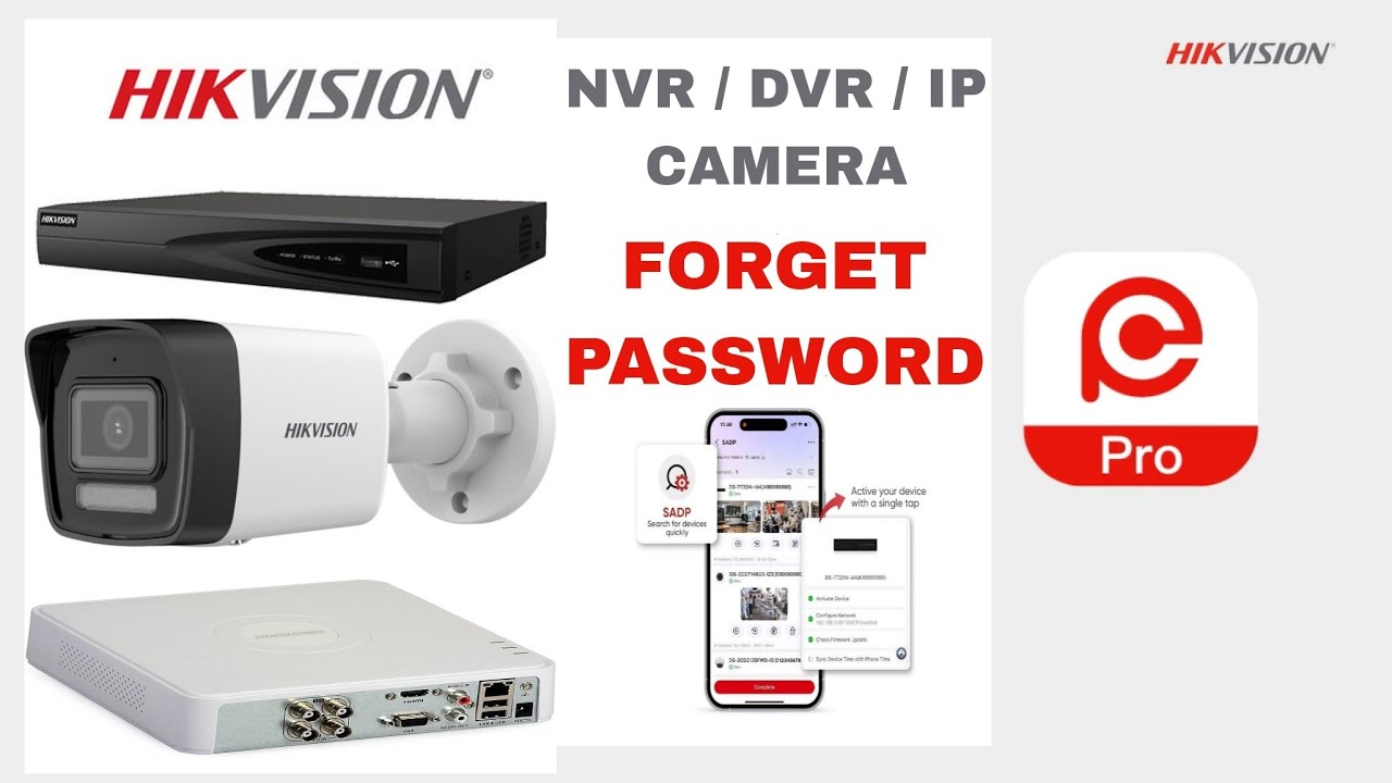HIKVISION IP CAMERA NVR / DVR FORGET PASSWORD RESET BY HIK PARTNER PRO APP IN PHONE #hikvision #cctv