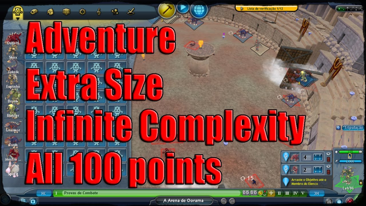 Spore - Mod Adventure Infinite Complexity + Extra Size + All 100 points