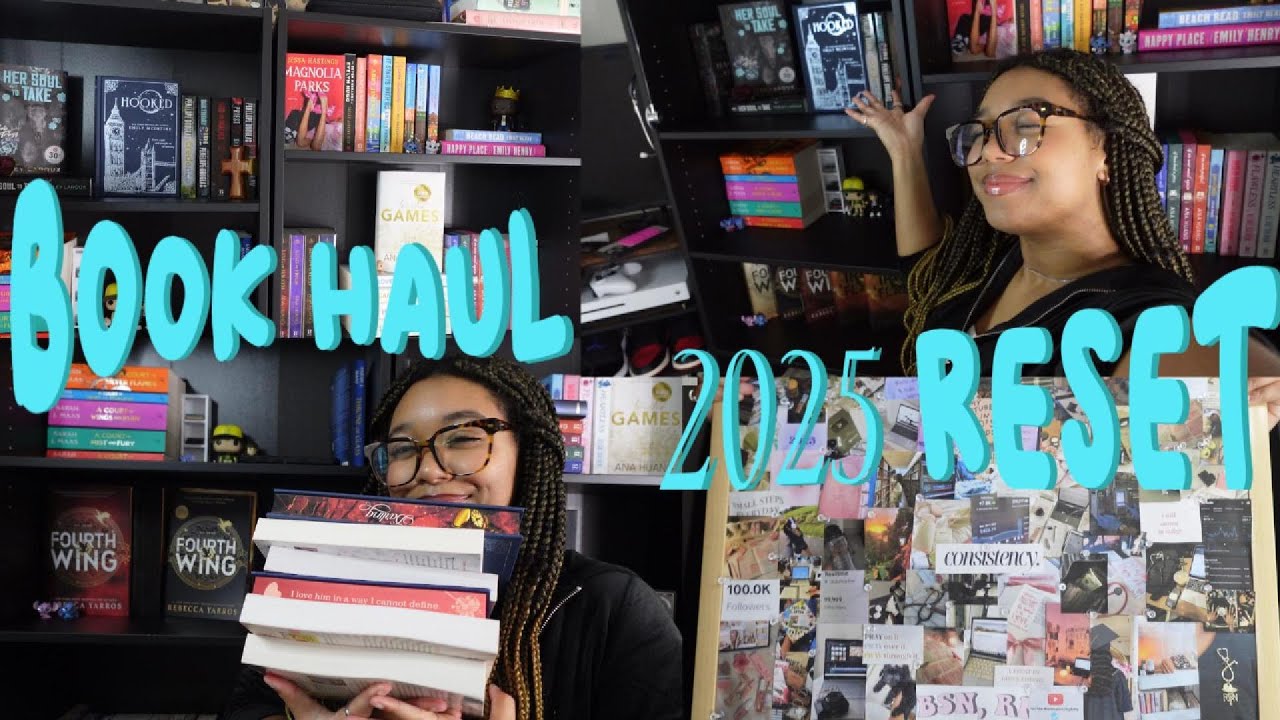 BOOK HUAL + RE-ORGANIZE MY BOOKSHELVES WITH ME | RESET FOR 2025  VLOG 🎀