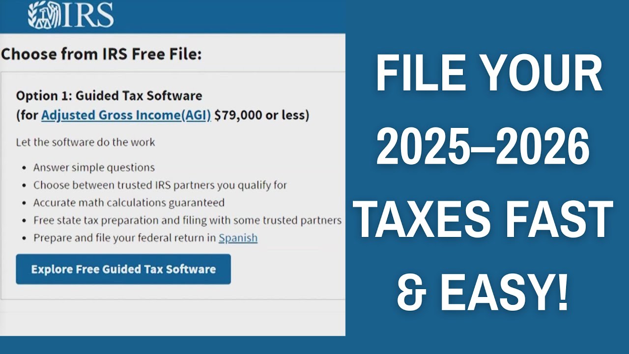 irs.gov/freefile: File Your 2025&ndash;2026 Taxes Fast & Easy!