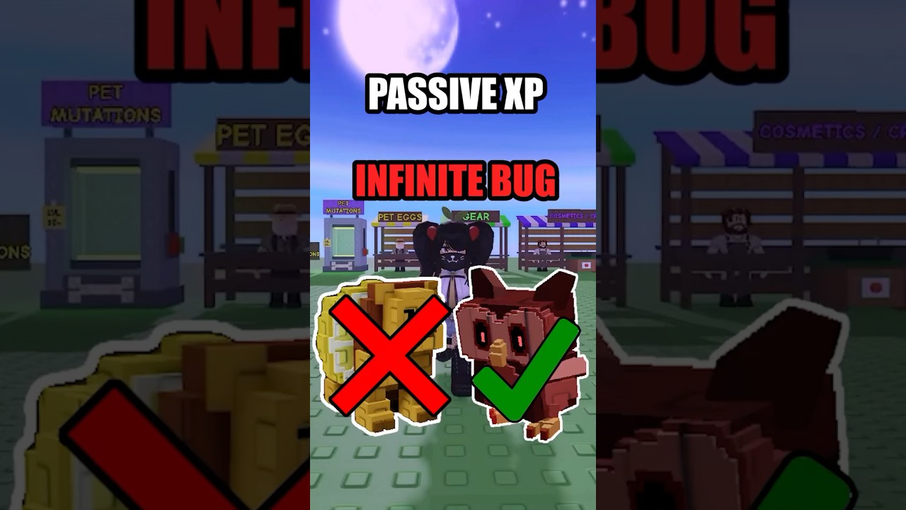 INFINITE XP (PASSIVE) bug #growagarden #roblox #fyp
