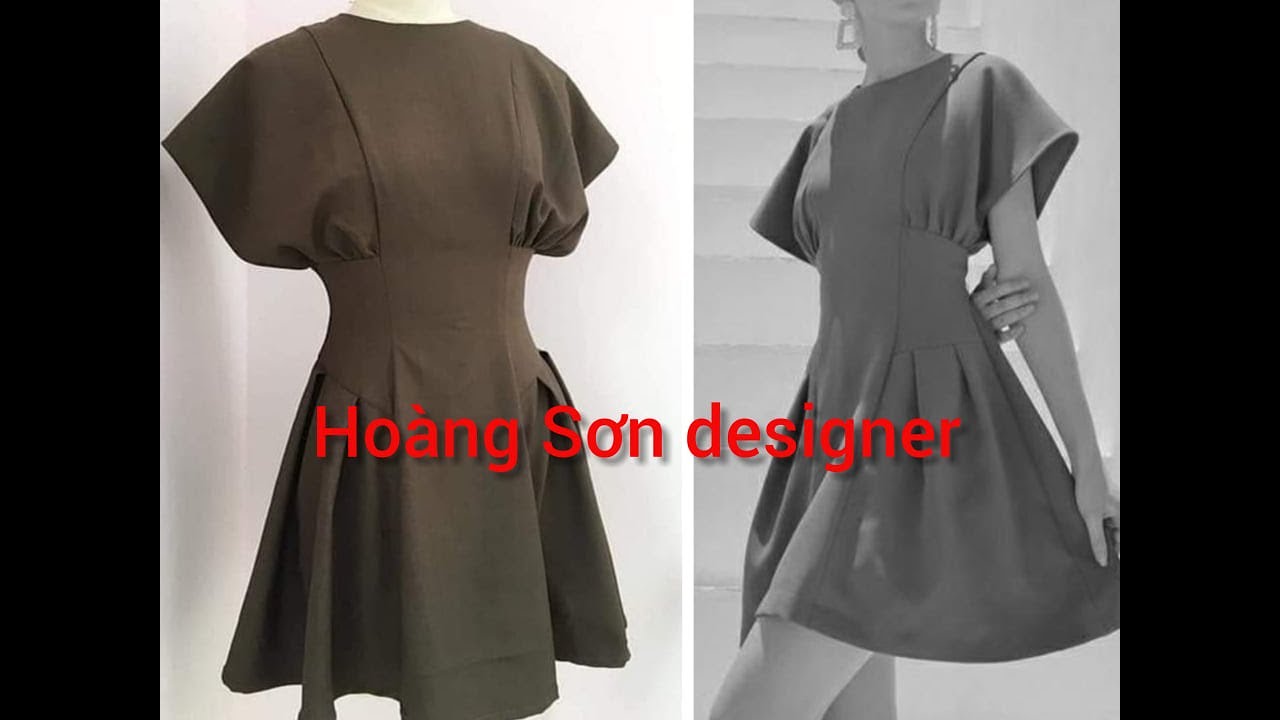 Dạy cắt may cơ bản:hướng  dẫn cách cắt đầm tay liền bổ mảnh thân|Hoàng Sơn designer