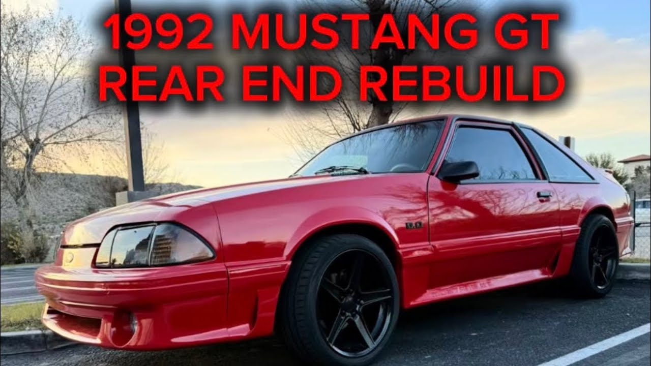 1992 MUSTANG GT FULL REAR END REPLACEMENT. #foxbody #mustang #mustanggt #ford #foxbodysonly #gears 