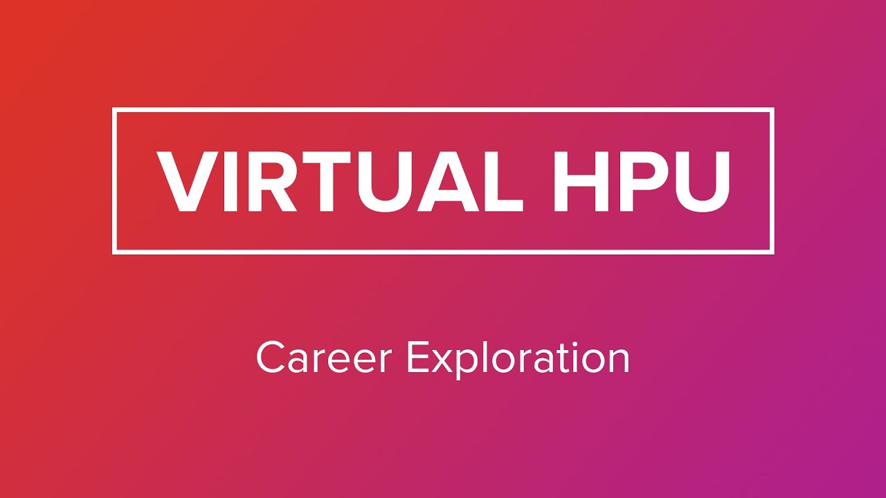 Virtual HPU - Career Exploration with Mike Van Lear