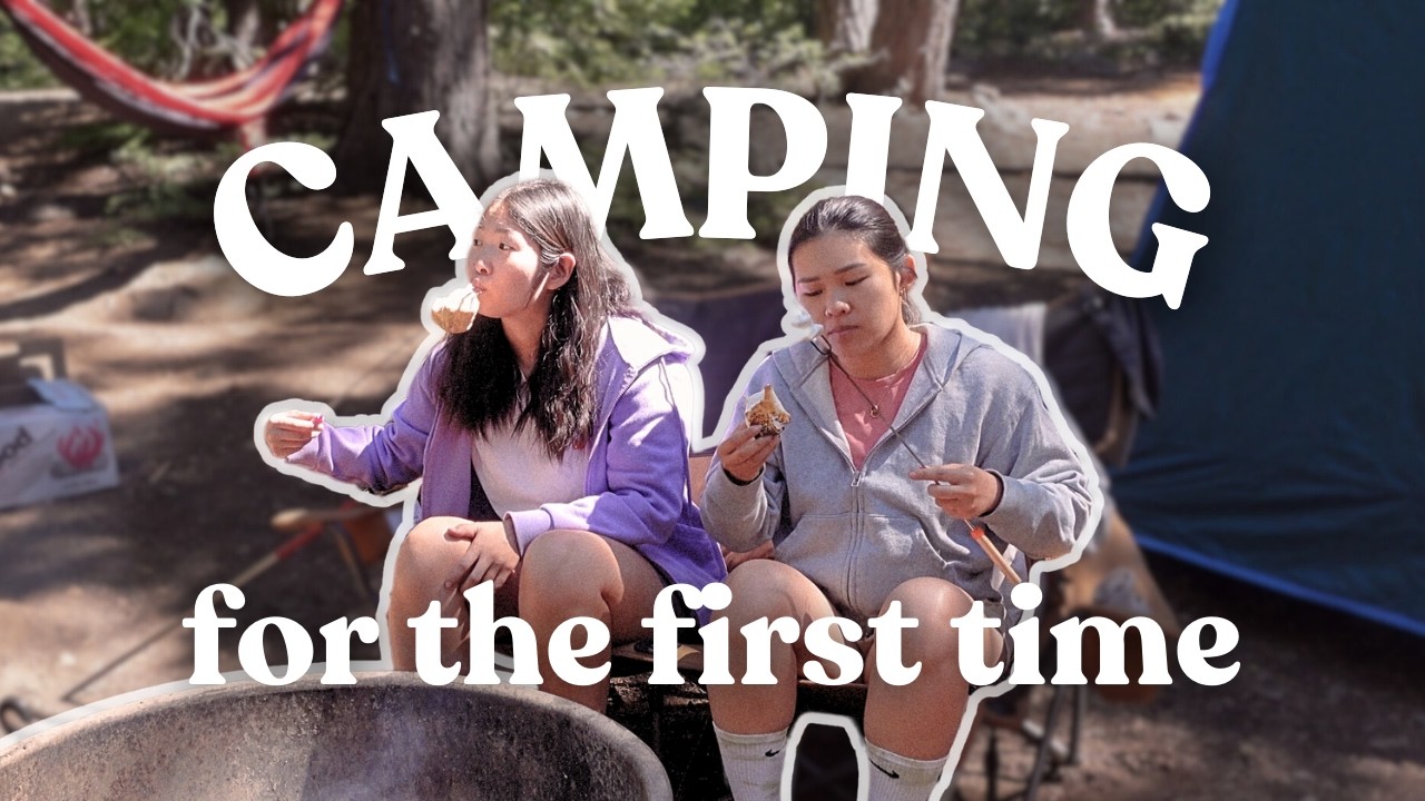 first time camping vlog 🏕️ with friends!
