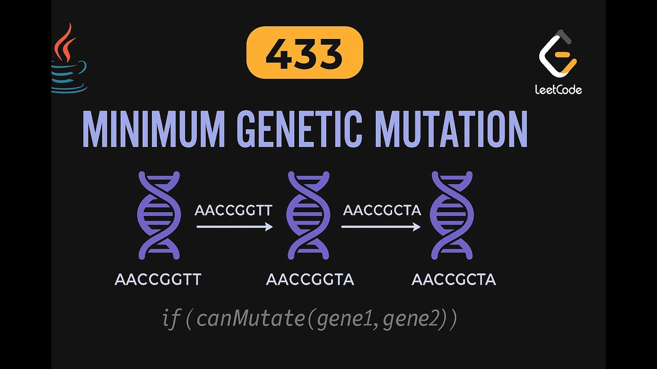 LeetCode 433: Minimum Genetic Mutation | Java Solution | BFS Approach