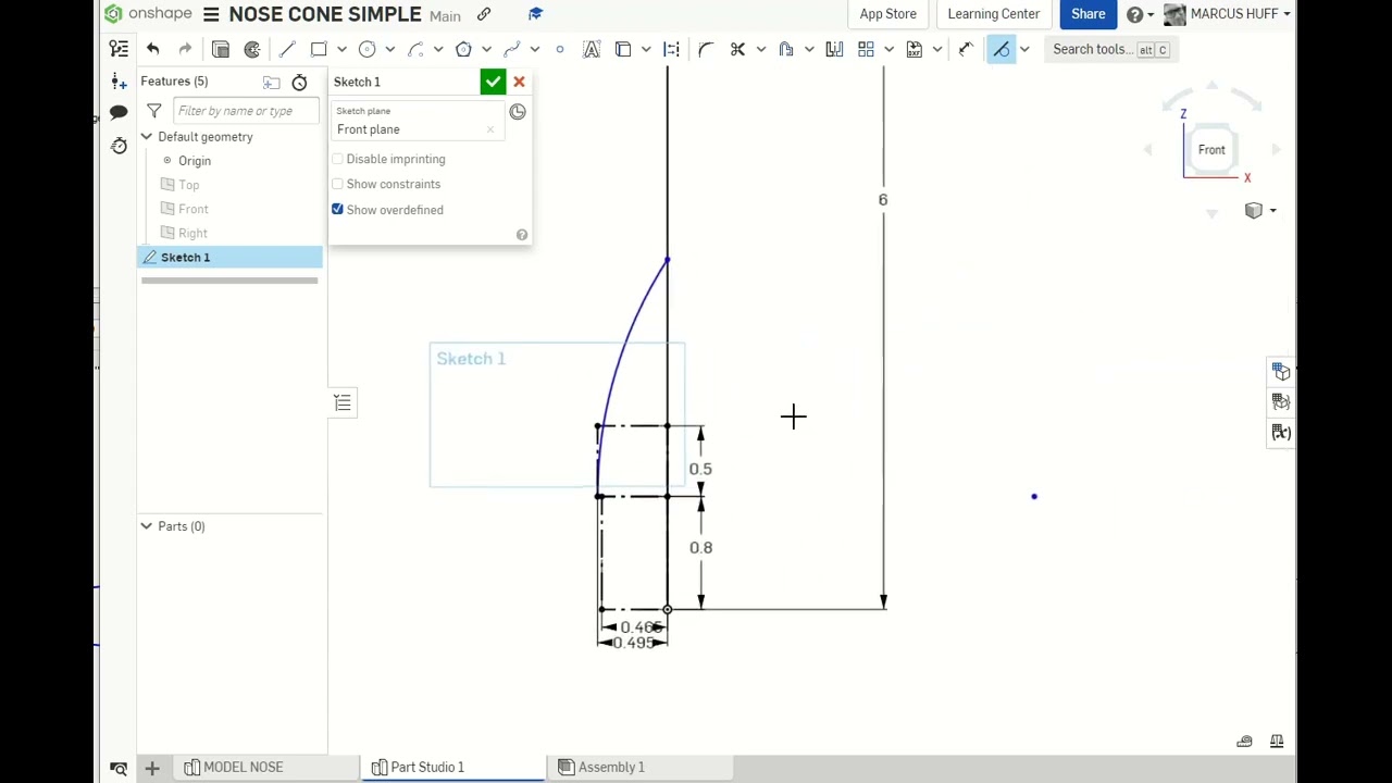 AERO-OGIVE NOSE CONE ONSHAPE