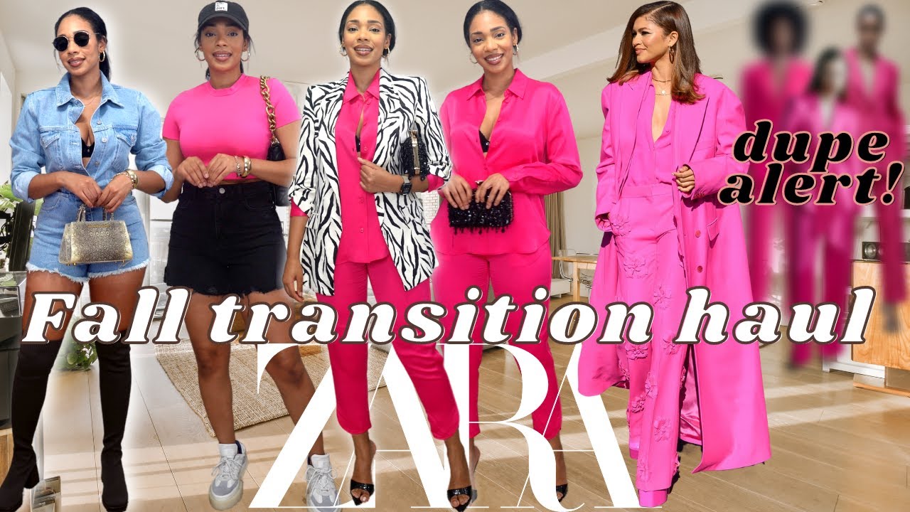 NEW IN Zara Fall Transitional Try on Haul & Styling + Valentino Pink Suit Dupes?!