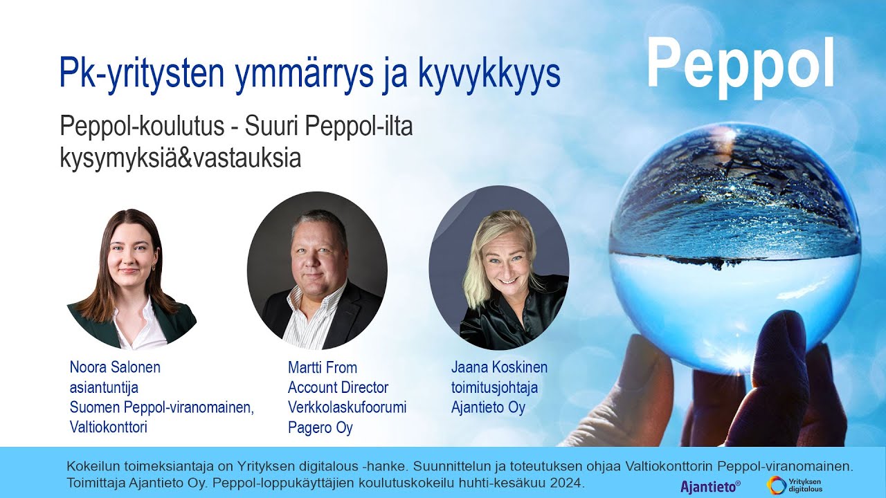 Peppol-koulutussarjan päätös LIVE 22.5.2024 - parhaimmat palat tallenne
